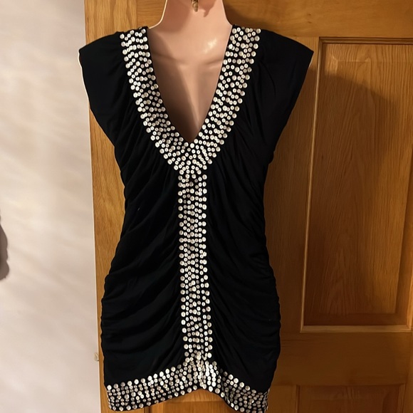 Kenzie sequin tunic top with silver sequins - Picture 3 of 8
